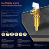 Everflow Icemaker Replacement Valve 1/2" PEX B Inlet x 1/4" Compression Outlet, Lead Free Brass 545P